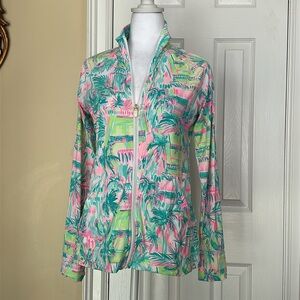 Lilly Pulitzer Luxletic Hadlee Tennis Jacket Perfet Match UPF 50+ Full Zipper